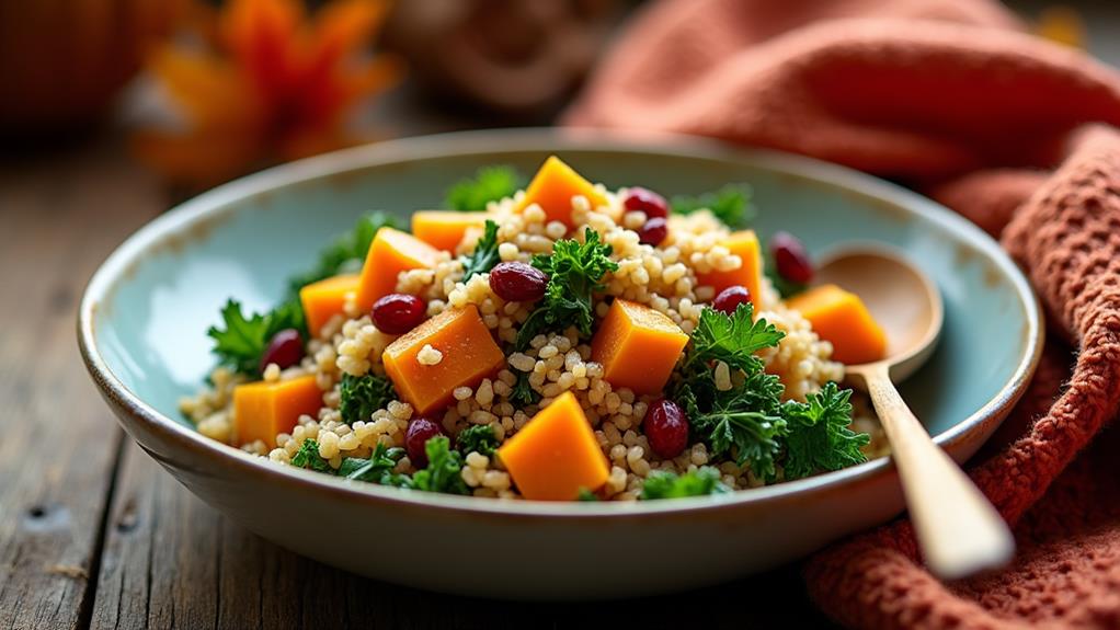 autumn harvest quinoa dish