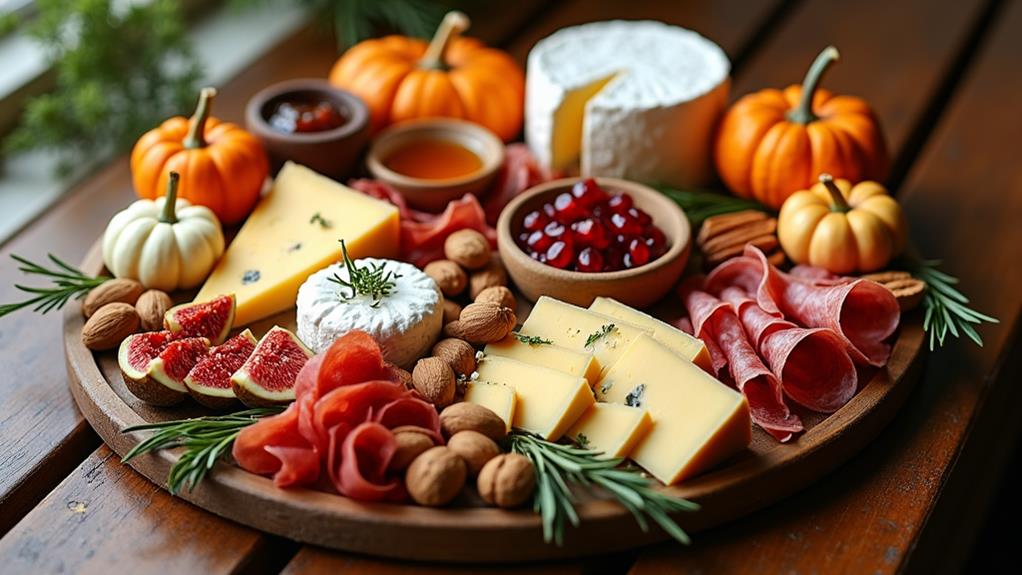 autumn inspired cheese platter