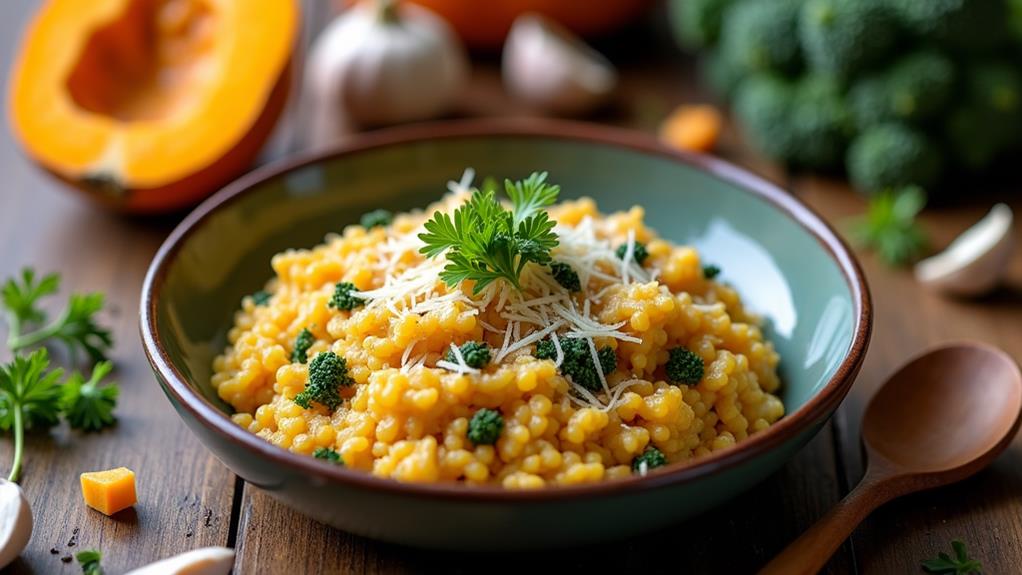 autumn inspired creamy rice dish