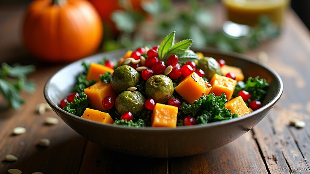 autumn inspired roasted vegetable salad