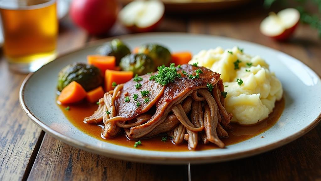 cider infused pork dish