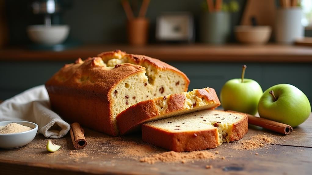cinnamon infused apple loaf