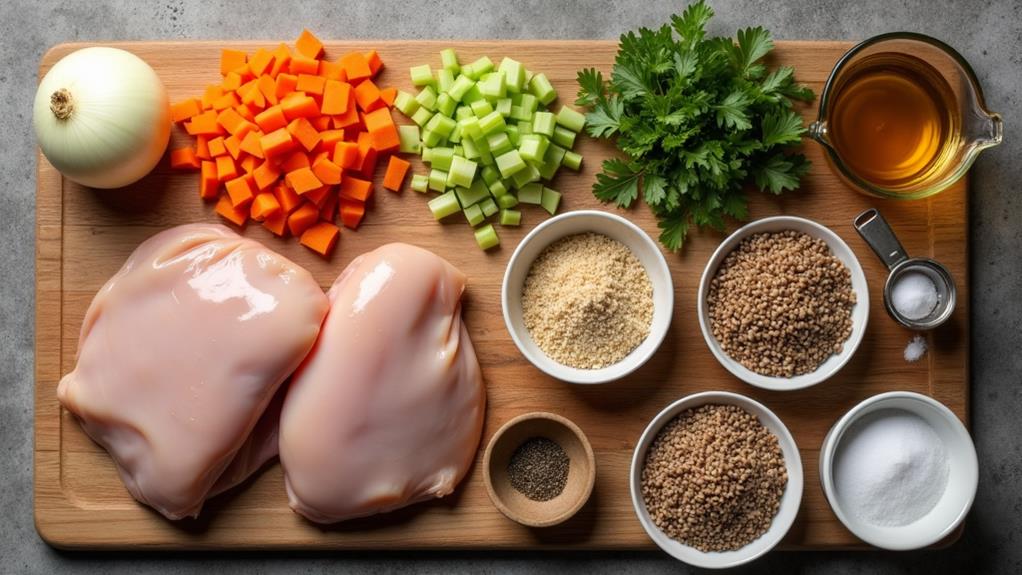 cooking instructions and ingredients
