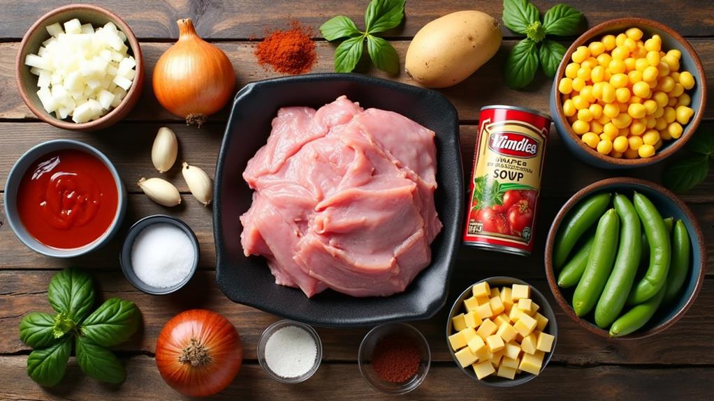cooking instructions and ingredients