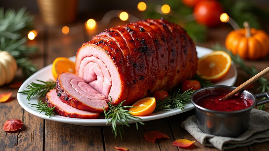cranberry glazed holiday ham