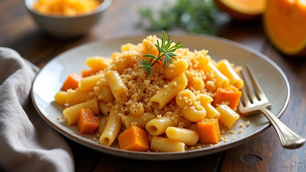 creamy butternut squash pasta