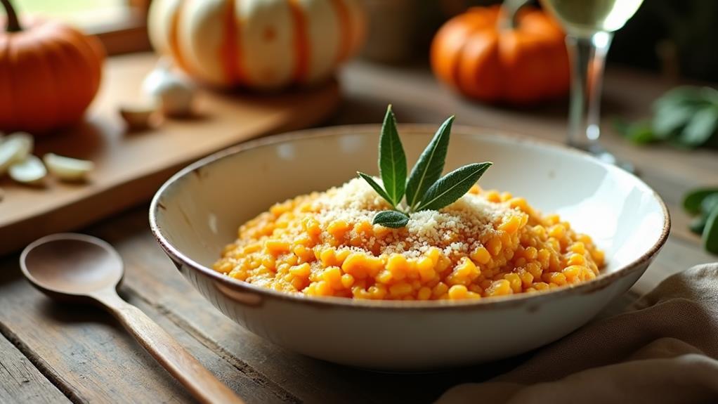 creamy pumpkin rice dish
