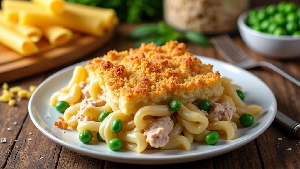 creamy tuna pasta bake