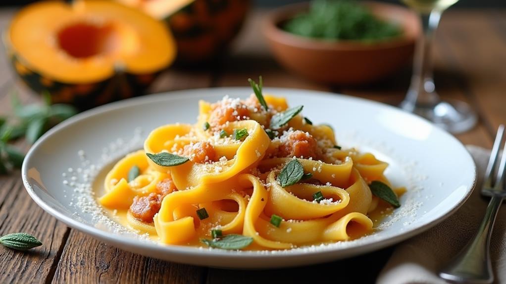 creamy winter squash pasta