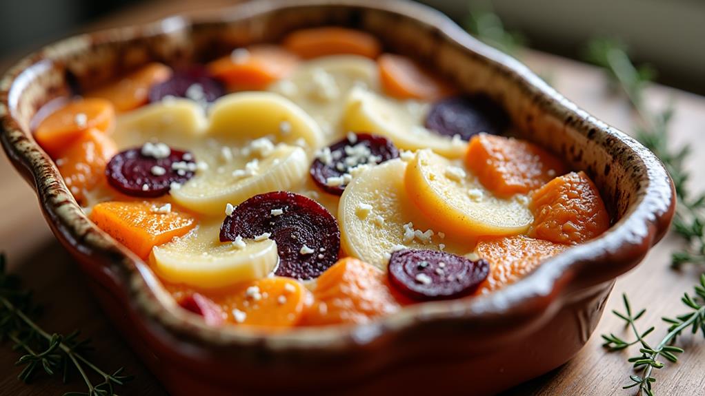 creamy winter vegetable bake