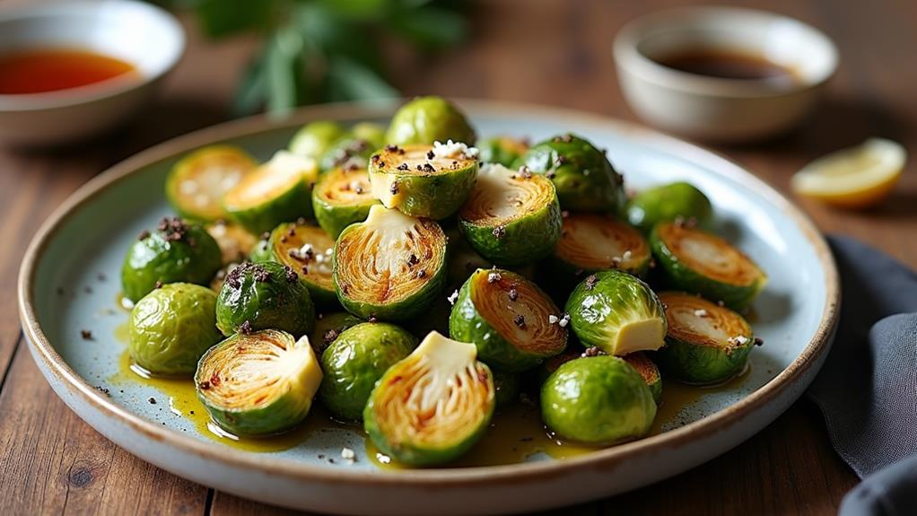 crispy caramelized brussels sprouts