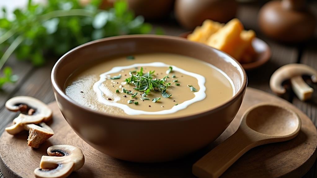 delicious creamy mushroom soup
