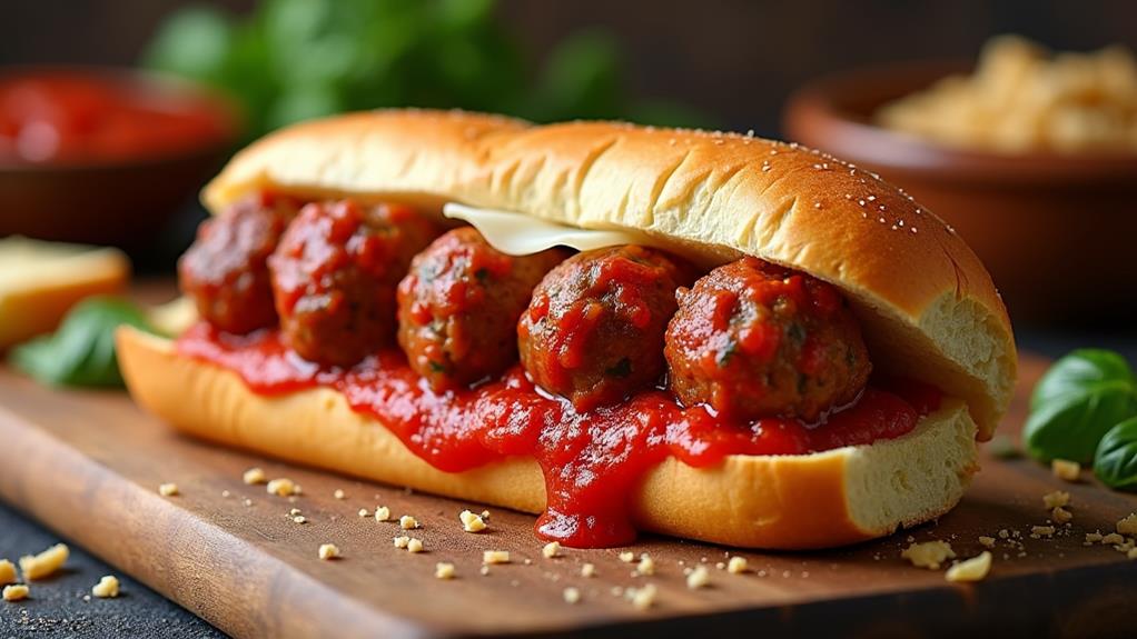 delicious meatball sandwich treat