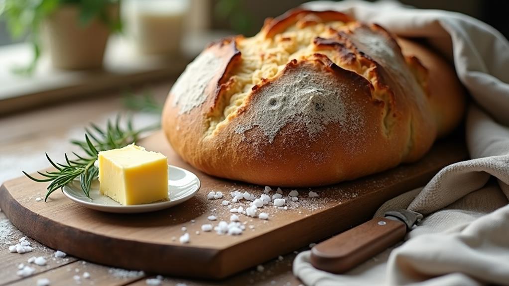 freshly baked artisan loaf