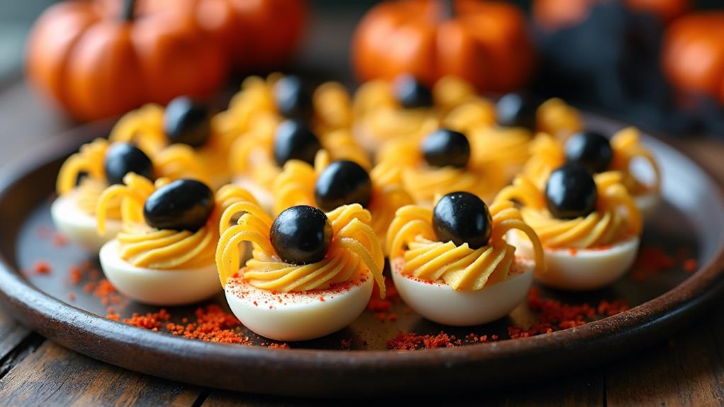 halloween themed deviled eggs