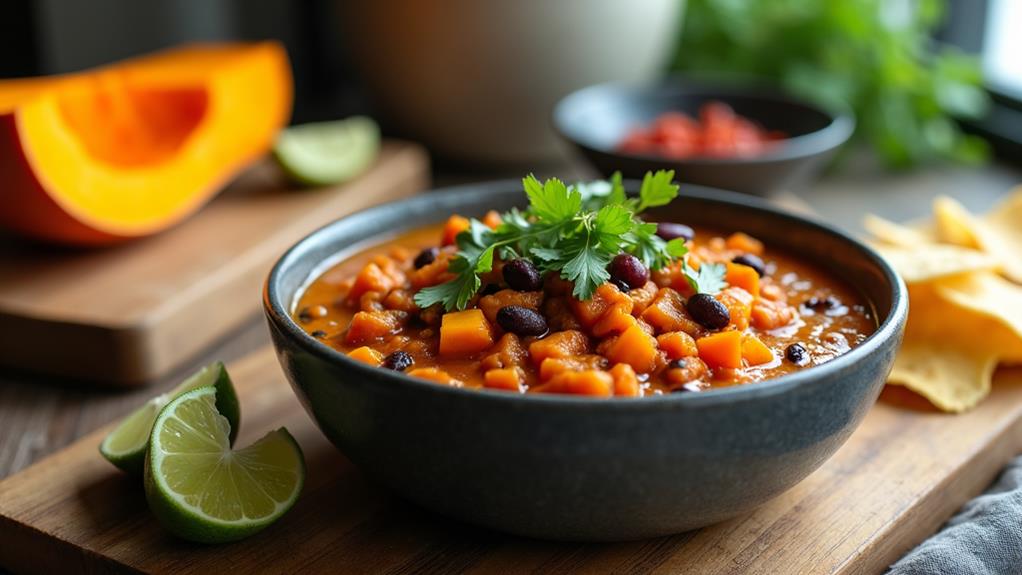 hearty butternut squash chili