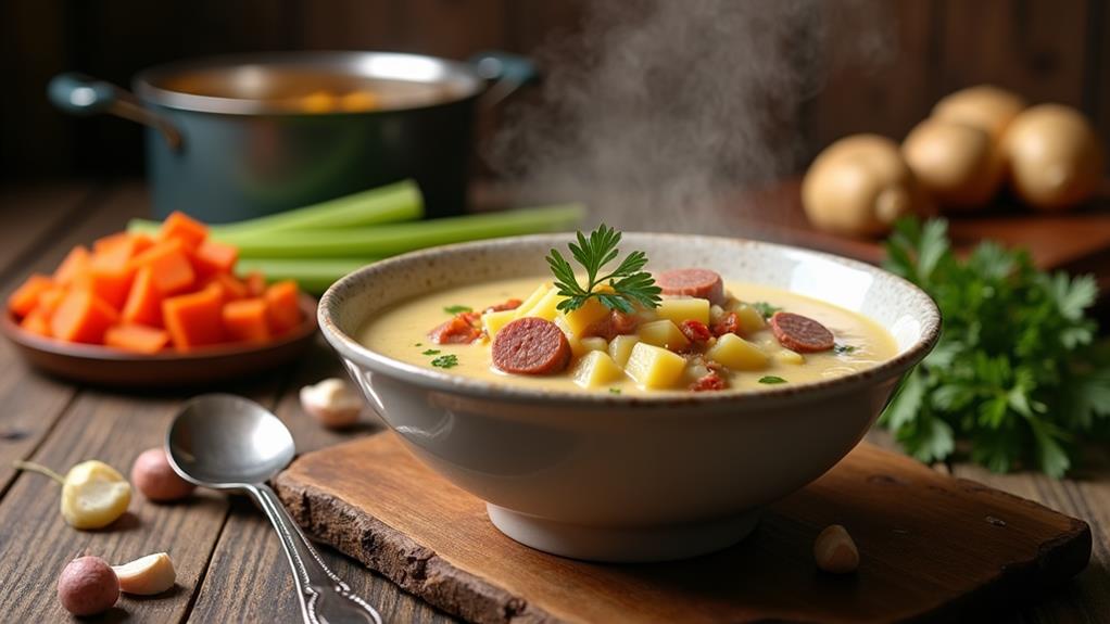 hearty potato sausage soup