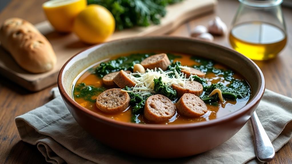 hearty sausage kale soup