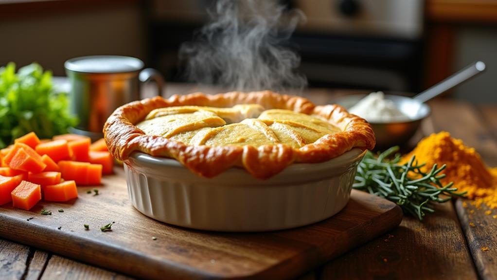 savory chicken pie dish