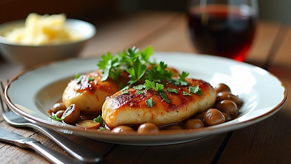 savory mushroom wine sauce