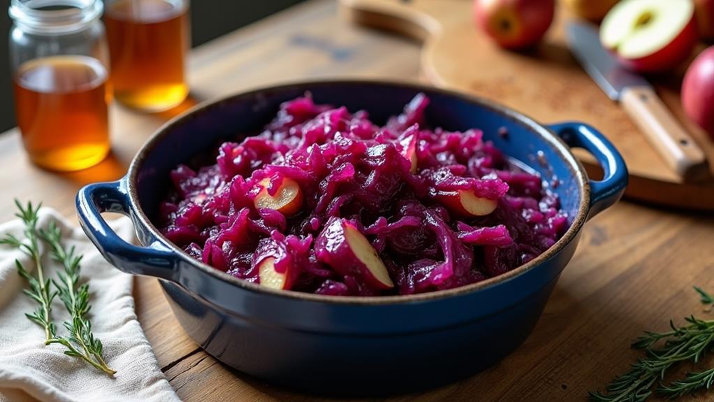 savory sweet braised cabbage