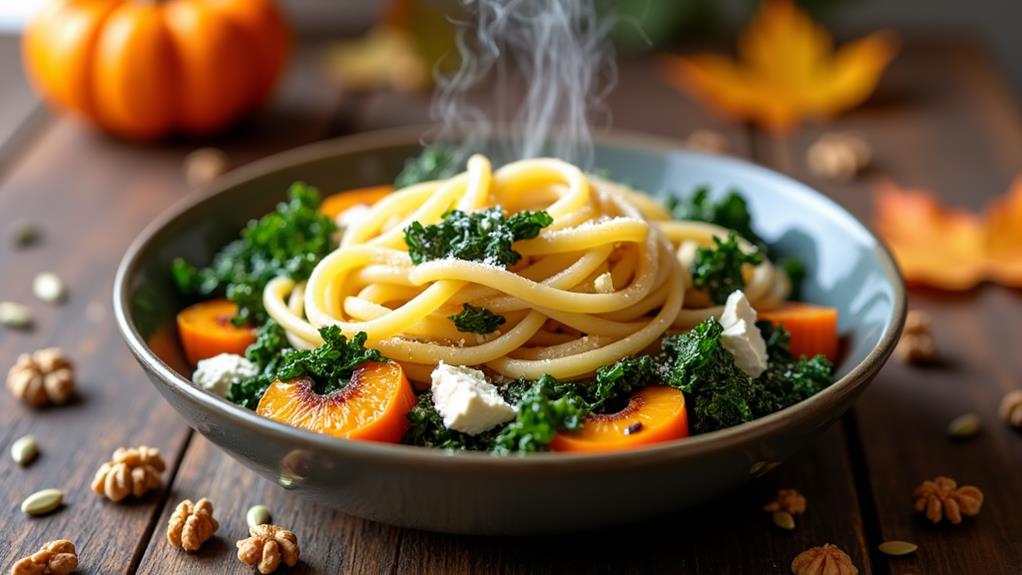 seasonal autumn pasta dish