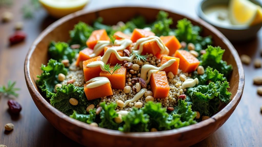 seasonal kale salad bowl