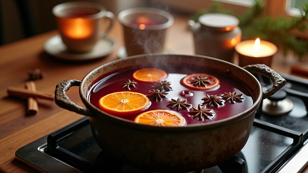 spiced warm red wine