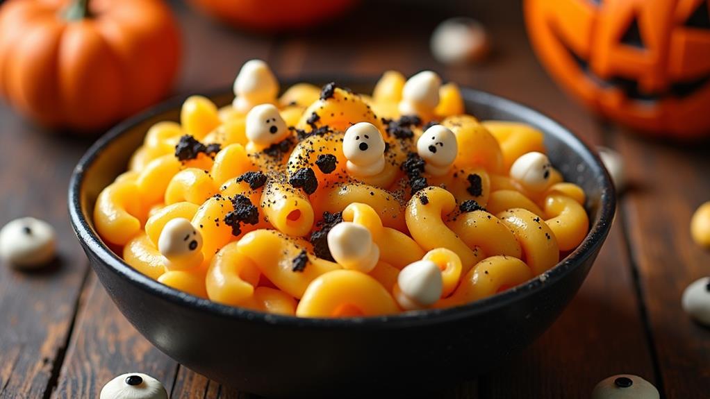 spooky halloween pasta dish