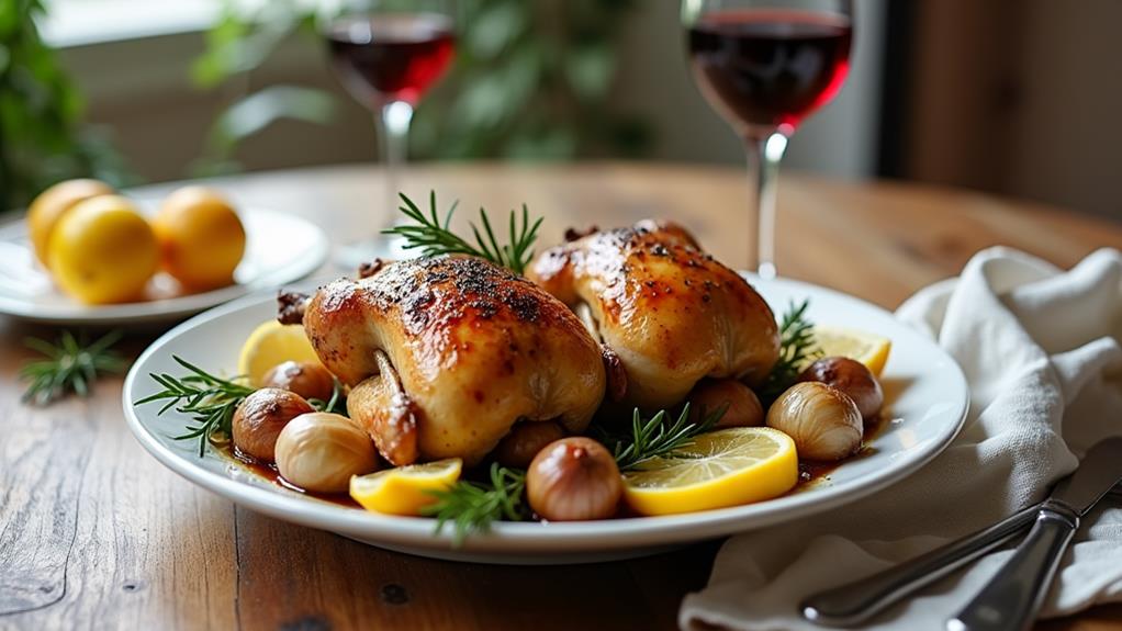 succulent roasted game hen