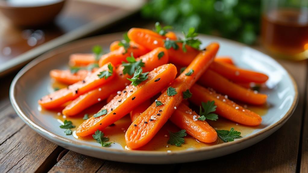 sweet maple glazed carrots