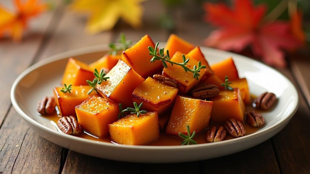 sweet maple glazed squash