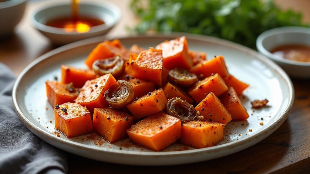 sweet potatoes with maple glaze