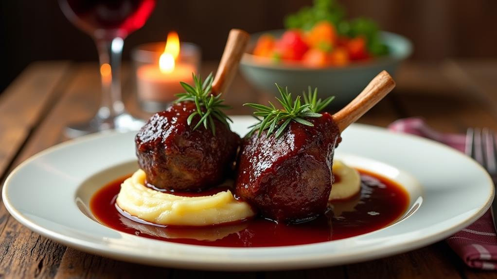 tender braised lamb shanks