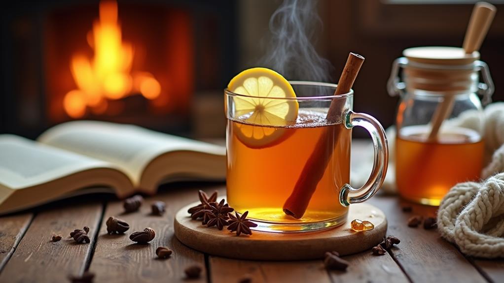 warm alcoholic beverage remedy